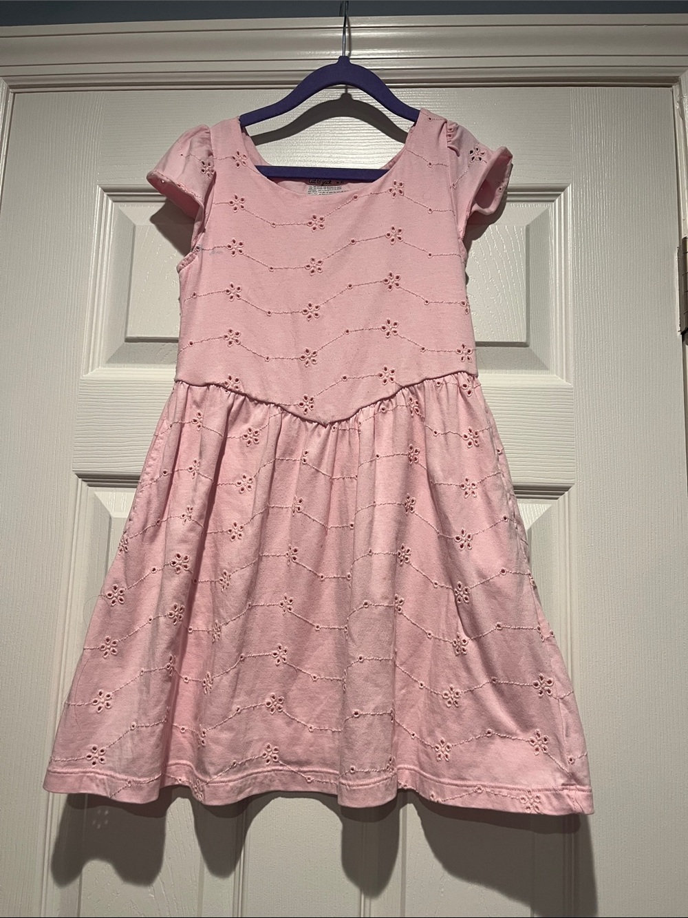 Cat & Jack Pink Eyelet Cotton Dress